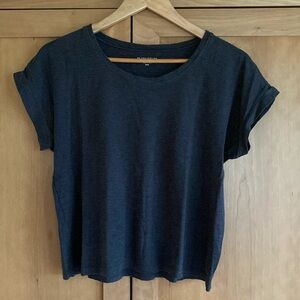 Eileen Fisher charcoal linen top